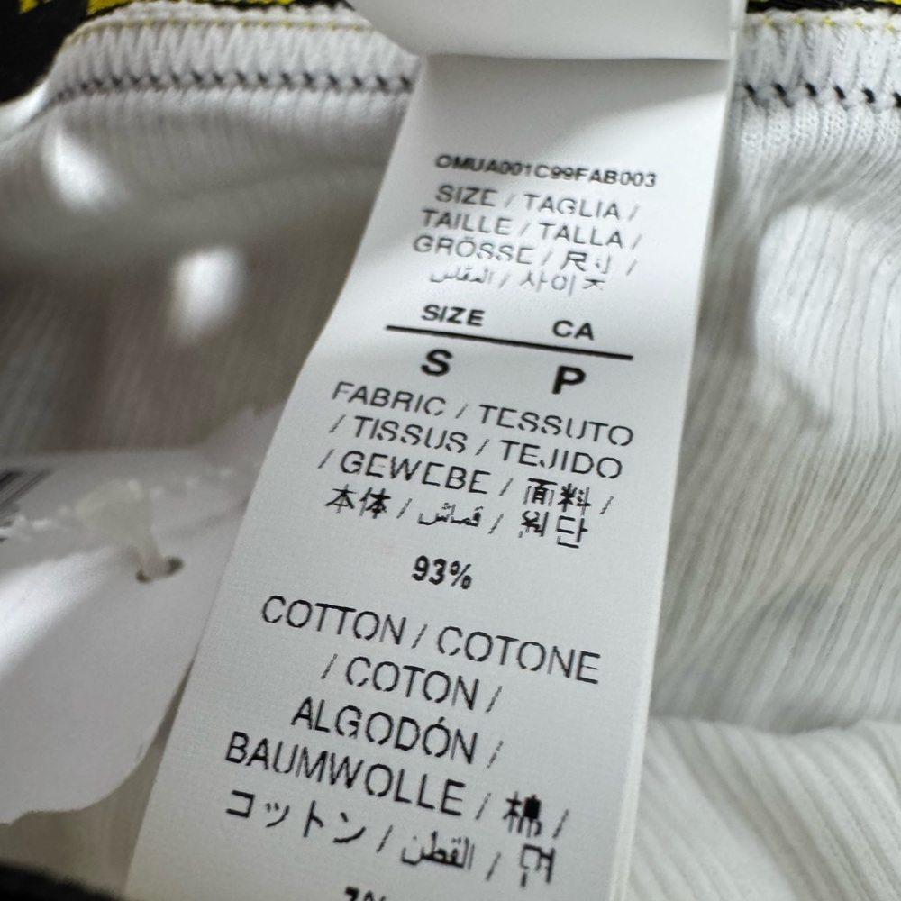 Off-White Stretch Cotton Boxer Briefs White Yellow Two-Pack Men’s Size Small - Picture 3 of 5